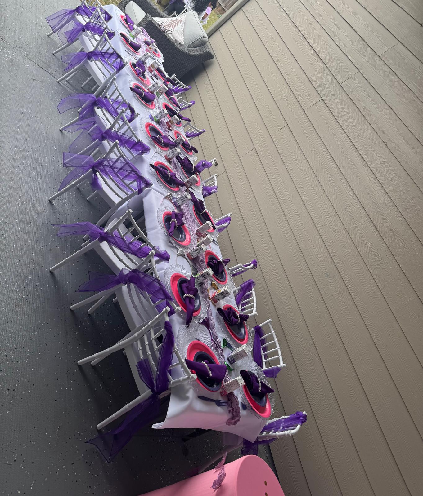 Family Rock Party Rentals setup photo from a recent celebration.