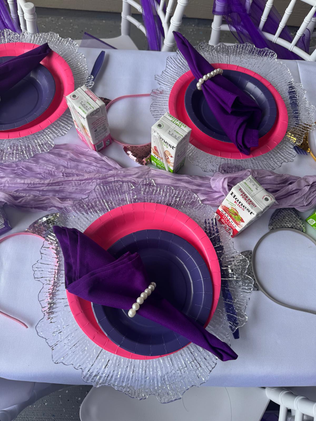 Party day detail photo from a Family Rock Party Rentals setup.